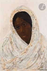 SALAHI Ibrahim 1930,Femme au voile blanc,1959,Ader FR 2024-02-22