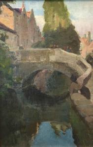 SALE Molly D 1878-1917,Reflections Canal, Bruge,International Art Centre NZ 2021-05-25