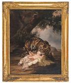 SALEH Raden Sjarief Bastaman 1814-1880,Ein Tiger entdeckt ein Baby in einem Korb,Nagel DE 2017-06-29