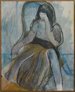 SALENTINY Jeanne,Jeune fille assise,Rops BE 2018-01-28
