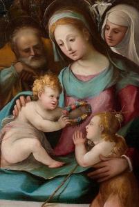 SALIMBENI Arcangelo,The Holy Family with the infant John the Baptist a,Galerie Koller 2014-09-19
