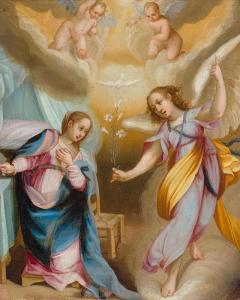 SALIMBENI BEVILACQUA Ventura Arcangelo 1568-1613,The Annunciation.,Galerie Koller CH 2014-09-19