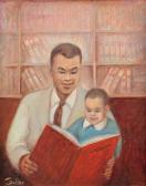 sallee charles l 1911-2006,The Reading Lesson,1971,Treadway US 2019-11-24