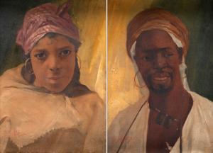 SALLES André Pierre 1800-1900,Portrait de jeune fille au foulard rose,Millon & Associés 2007-06-06