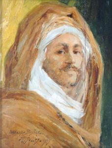 SALLES Pierre Alexandre 1867-1915,Portrait d'homme, souvenir de Biskra,1909,Ruellan FR 2023-04-15