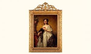 SALLES WAGNER Adelaïde 1825-1890,portrait d'une dame de la société lyonnaise,Libert FR 2006-04-03