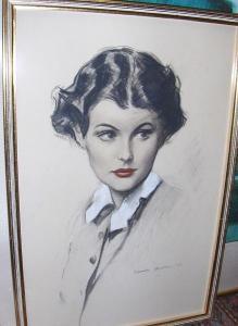 SALMON J.M. Balliol 1868-1953,Portrait of Joan Bright,1936,Bonhams GB 2009-05-20