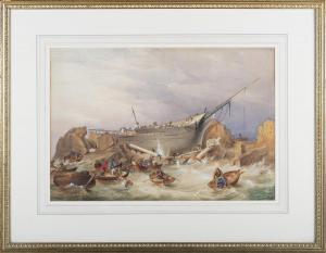 SALMON John Francis 1808-1886,Recovering a Shipwreck,19th century,Tooveys Auction GB 2023-01-18