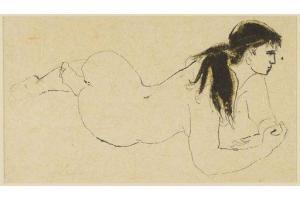 SALMON Michele 1946,Reclining Nude.,20th Century,Susanin's US 2020-01-23