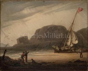 SALMON Robert W 1775-1845,A beached cutter on the Devon coast,1823,Charles Miller Ltd GB 2023-04-25
