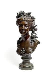 SALMSON Jean Jules Bernard 1823-1902,Buste de femme,1878,Pescheteau-Badin FR 2025-06-19