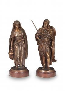 SALMSON Jean Jules Bernard 1823-1902,Le Guerrier Arabe and La Porteuse,Bonhams GB 2024-09-17