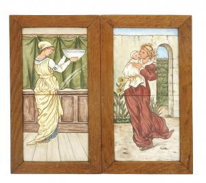 Salt C.D,A pair of two-tile panels,1882,Woolley & Wallis GB 2019-06-19