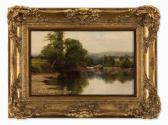 SALTMER Florence A 1882-1908,Landscape - At the Wye,1893,Auctionata DE 2015-05-18