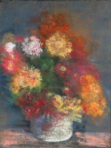 SALTOFT Edvard Anders 1883-1939,Still life with a bouquet in vase,Bruun Rasmussen DK 2021-09-13