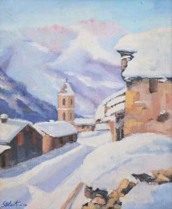 SALVATORE MARTINICO 1929,Paesaggio montano innevato,Meeting Art IT 2014-10-26
