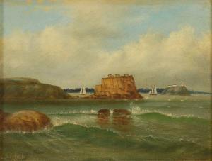 SALVEA J 1800-1800,Seascape with sailboats in the distance,Eldred's US 2008-11-20