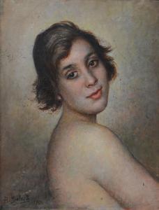 SALVETTI Antonio 1854-1931,Ritratto di fanciulla,1930,Meeting Art IT 2023-03-04