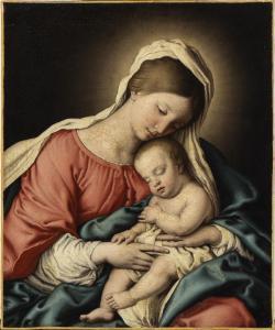 SALVI Giovanni Battista 1609-1685,Madonna con Bambino,Bertolami Fine Arts IT 2024-04-18