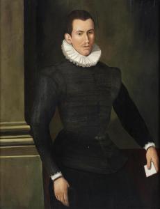 SALVIATI Francesco 1510-1563,Portrait of a gentleman, three-quarter-length, in ,Bonhams 2013-10-30