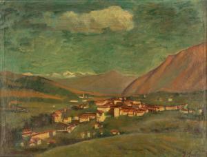 SALVINI Innocente 1889-1979,Gemonio dall'alto, con vista del Monte Rosa,1934,Finarte IT 2024-04-17