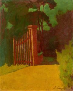 SALVINI Innocente 1889-1979,Scorcio con alberi e cancello,1959,Il Ponte Casa D'aste Srl 2022-12-20