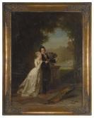 SALZNER H,Lovers Strolling in a Park,1868,Brunk Auctions US 2017-01-27