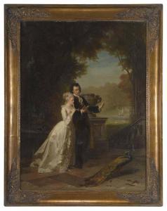 SALZNER H,Lovers Strolling in a Park,1868,Brunk Auctions US 2017-01-27