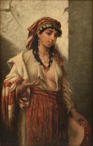 SAMARCO Eric,Gypsy Girl with Tambourine and Gold Coin Necklace,Simpson Galleries US 2020-02-15