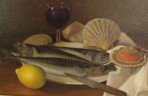 SAMIMI Behyar,study of still life seafood,Eastbourne GB 2009-07-23