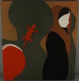 SAMPIETRO Pietro 1949,"Dame mit Gecko",Palais Dorotheum AT 2013-12-04