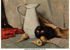 SAMPLE Paul Starrett 1896-1974,Still life with white pitcher,Heritage US 2024-03-21