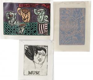 SAMPSON James T. 1939-2021,Muse / coffee cups / woman and goldfish,Ripley Auctions US 2023-07-01