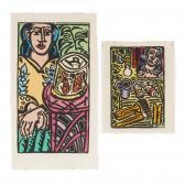 SAMPSON James T. 1939-2021,untitled woman with fish / untitled woman with,Ripley Auctions 2023-07-01