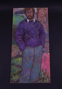 SAMUELSON Peter 1912-1996,Man with Purple Jumper,1990,Bellmans Fine Art Auctioneers GB 2022-05-10