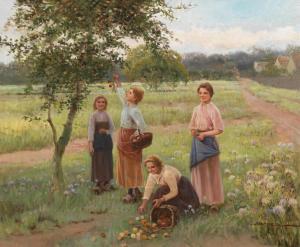 SANCHEZ Edward,The Apple Harvest,1900,Palais Dorotheum AT 2010-12-06