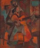 SANCHEZ J.Gonzalez 1900-1900,Figure with Guitar,1955,Hindman US 2004-11-14