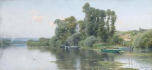 SANCHEZ PERRIER Emilio 1855-1907,A peaceful river landscape,Bonhams GB 2022-03-30