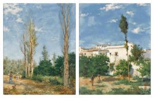 SANCHEZ PERRIER Emilio 1855-1907,Landscapes,1878,Sotheby's GB 2023-12-07