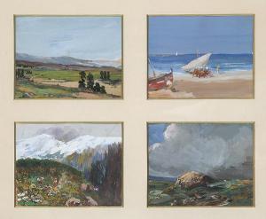 SANCHEZ PICAZO Pedro 1863-1952,Composición de cuatro paisajes,1863,Subastas Segre ES 2017-05-23