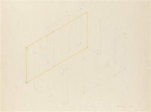 SANDBACK Fred, Frederick Lane,One Yellow Rectangular Piece in a Room,1970,Christie's 2010-09-16