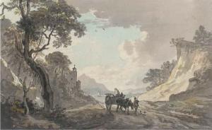 SANDBY Paul 1731-1809,A horse and cart leaving a harbour,Christie's GB 2005-06-29