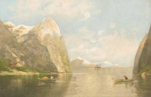 SANDER J 1800-1900,Fjordlandschaft,Von Zengen DE 2007-09-14