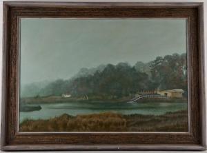 SANDERS Frank 1923-1994,Richardson Creek, River Landscape,1923,Everard & Company US 2009-11-19
