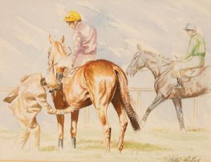 SANDERS Phillip 1938,Adjustments, horse racing scene,Simon Chorley Art & Antiques GB 2022-03-22