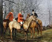 SANDERS Phillip 1938,Three members of the East Kent Hunt on horseback,Canterbury Auction 2013-12-06
