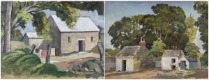 SANDERSON Archibald 1900-1971,farm buildings, Pembrokeshire,Rogers Jones & Co GB 2023-02-17