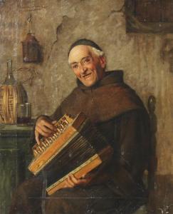 SANDRUCCI Giovanni 1828-1897,Monk with an Accordion,Hindman US 2014-06-06