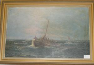 SANDSTROM Theresia 1893-1981,Fiskebåtar till havs,Crafoord SE 2012-08-07