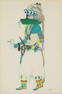 SANDY Percy 1918-1974,Untitled (Katsina Dancer),Santa Fe Art Auction US 2022-08-12